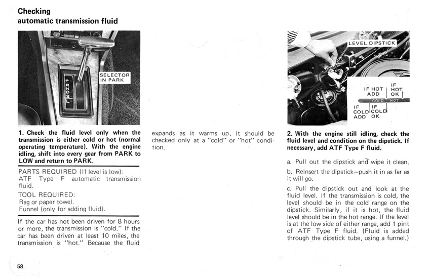 Toyota Celica Owners Manual - 1977 (US) - Page 58 (100dpi) - Retro JDM